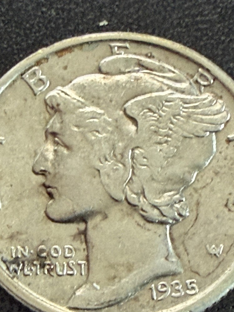 1935 P Mercury Dime AU