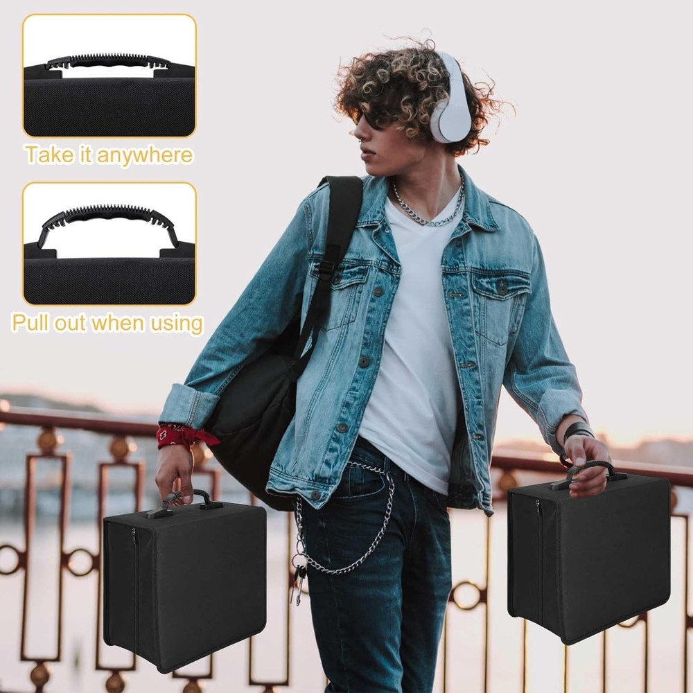 `2 Pack 400 Capacity DVD Binder Case CD Wallets Storage Organizer Holder Booklet