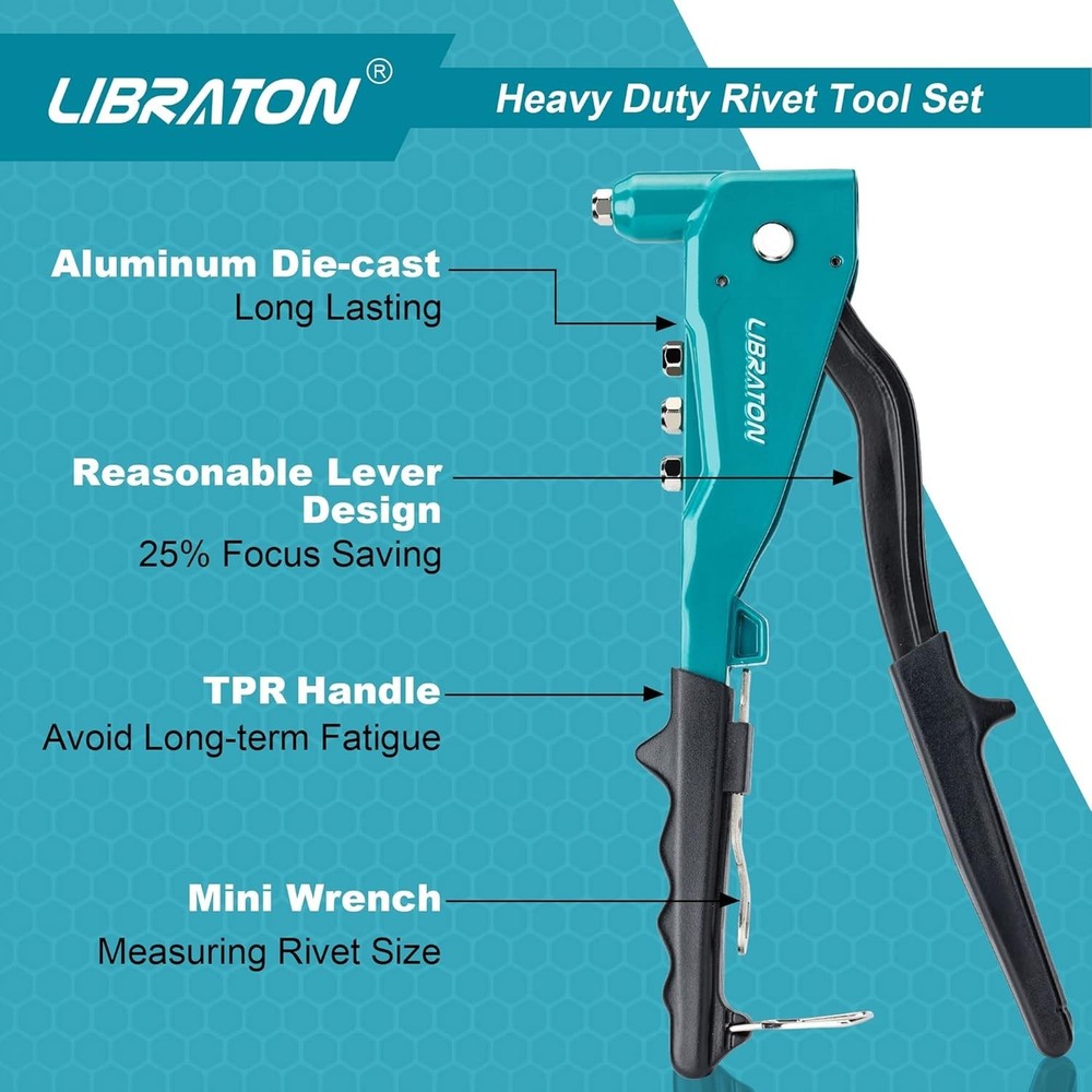 Compact Manual Riveting Tool with 110Pcs Rivets - Professional-grade Performance
