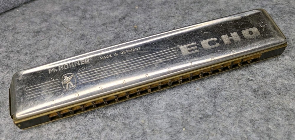 Hohner Echo C Harmonica Made In Germany Tremolo Vintage Tested Working