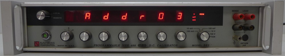 Electronic Development Corporation EDC 521 Programmable DC Calibrator w/GPIB