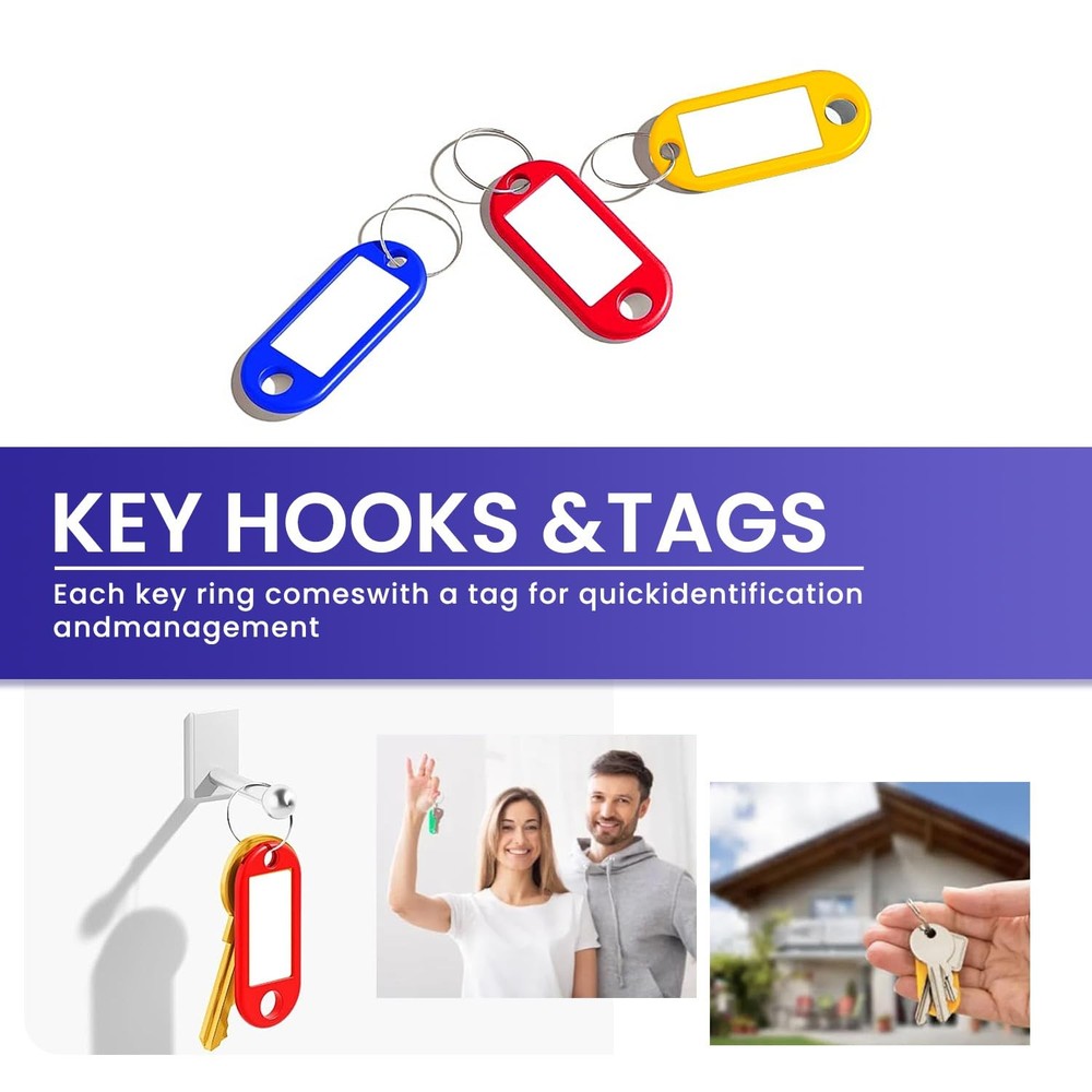 20 Position Key Organizer with Combination Lock Waterproof Fireproof Key Stor...