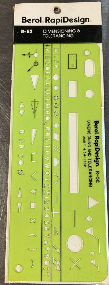 Berol RapiDesign R-52 Dimension & Tolerancing  New