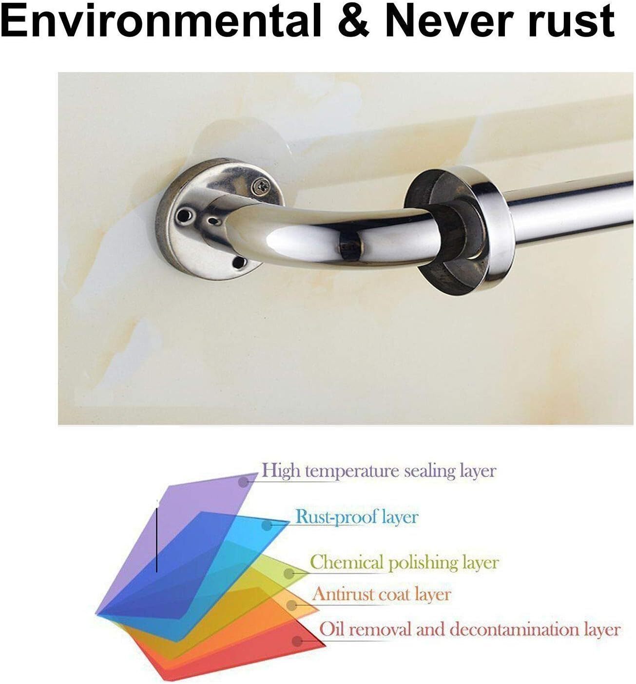 1/3/5PCS Stainless Steel Grab Bar Bathroom Safety Handicap Shower Tub Handle New