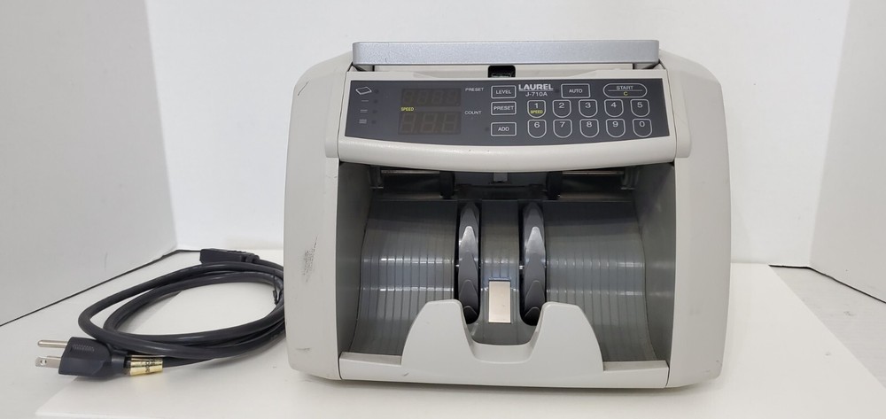 LAUREL J-710A Bill Counter and Currency Machine Missing the Bill Input Tray