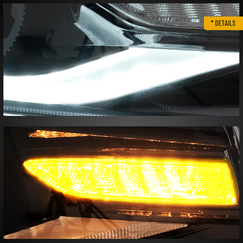 For 2014 2015 Chevy Camaro Upgrade 6th Gen Style Headlights Projector LED DRL'S