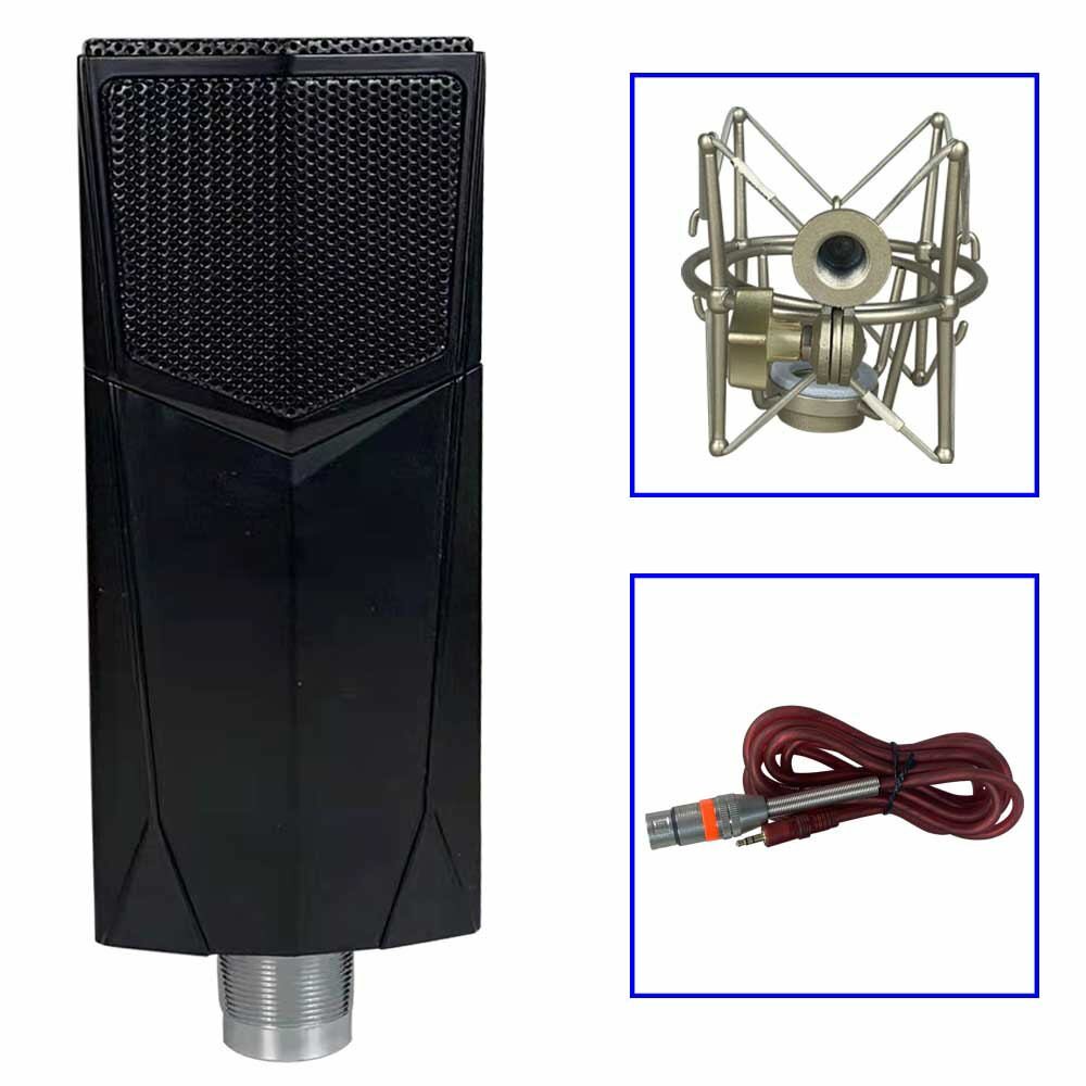 High Quality Cardioid Microphone Elecrect Condenser Complete Set Recording Live