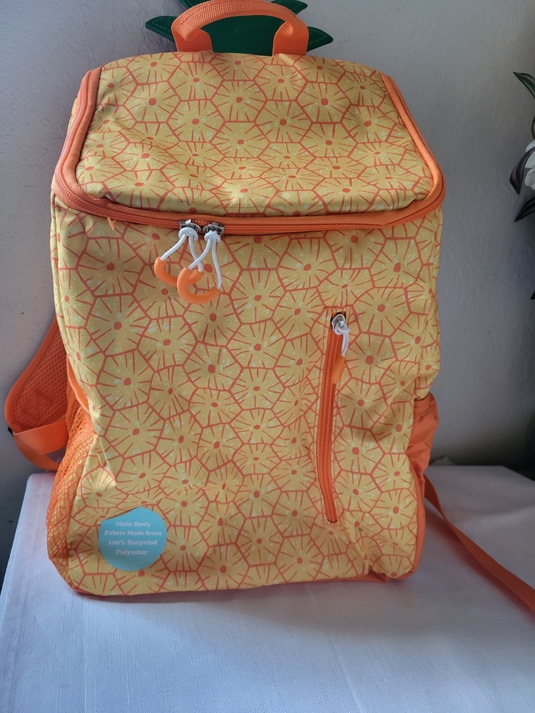 SUN SQUAD Pineapple Backpack Cooler Insulated Liner can Capacity New