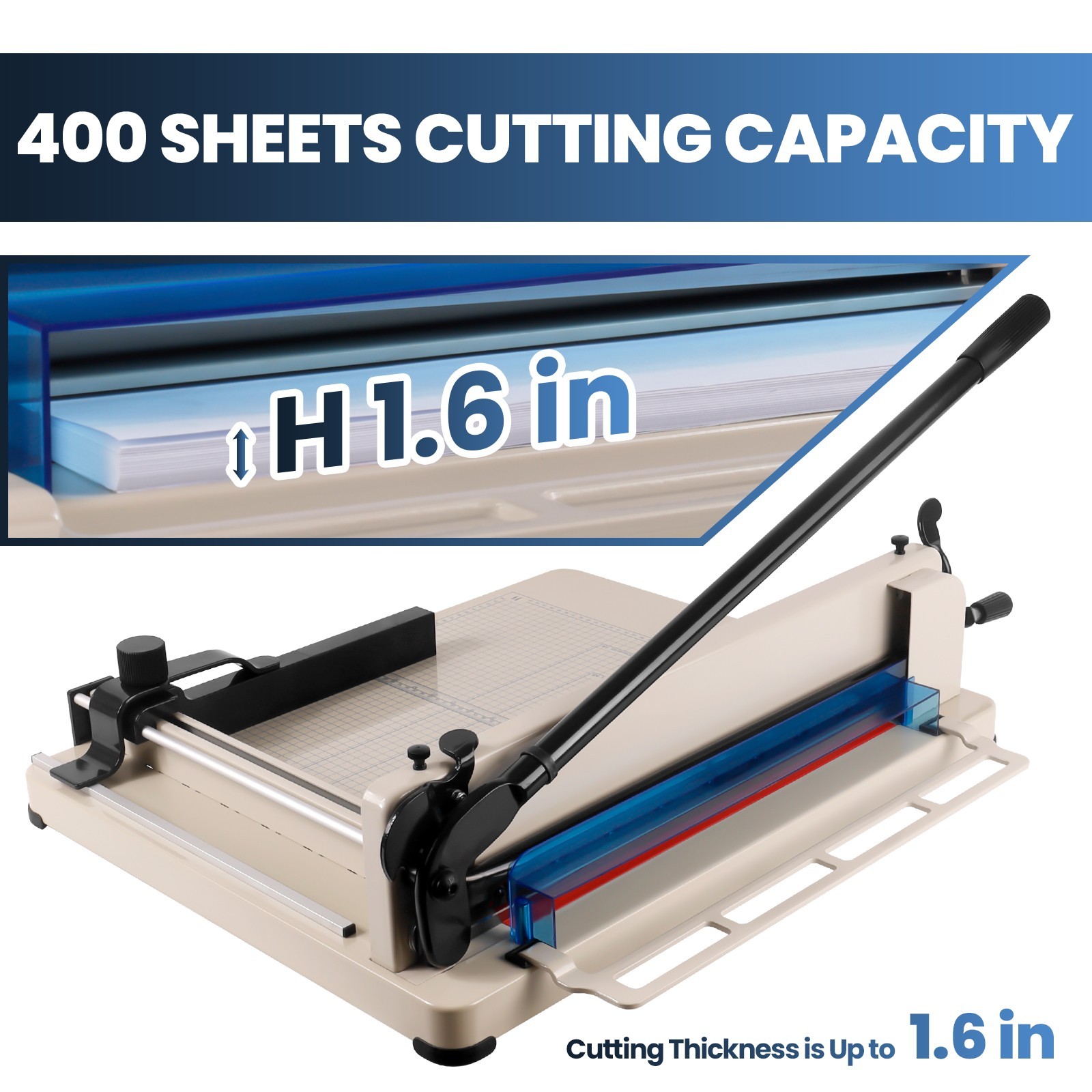 A3-17" Heavy Duty Guillotine Paper Cutter 400 Sheets Paper Trimmer Paper Slicer