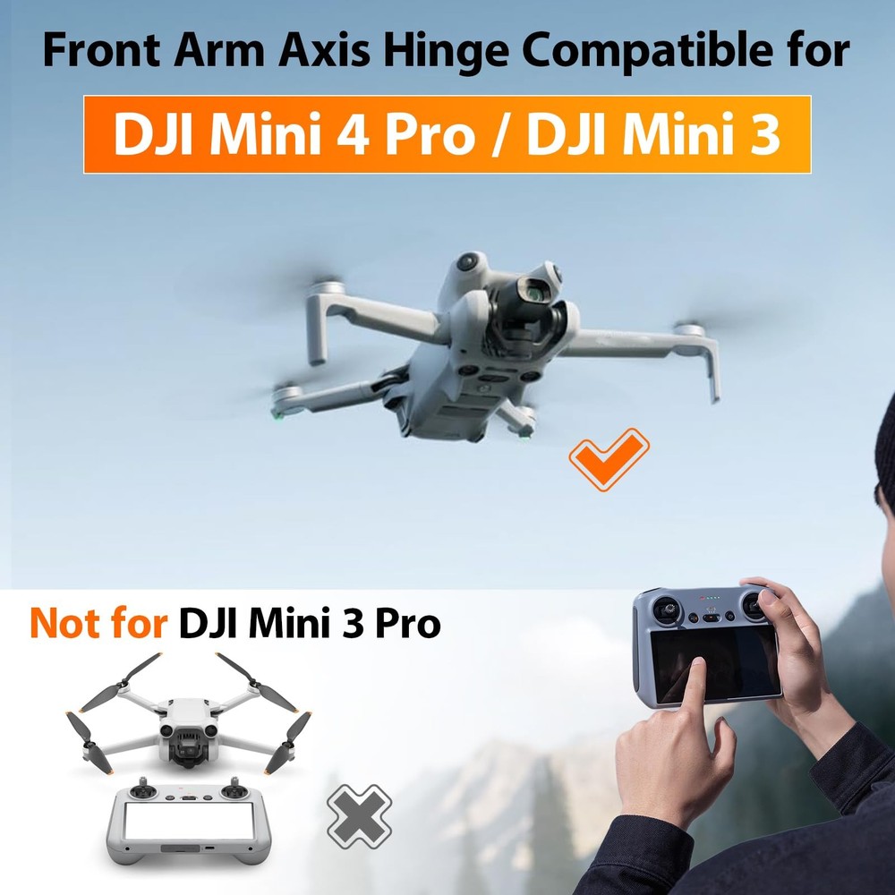 2Pcs Front Arm Axis Replacement for DJI Mini 4 Pro/Mini 3 Front Arm Shaft Scr...
