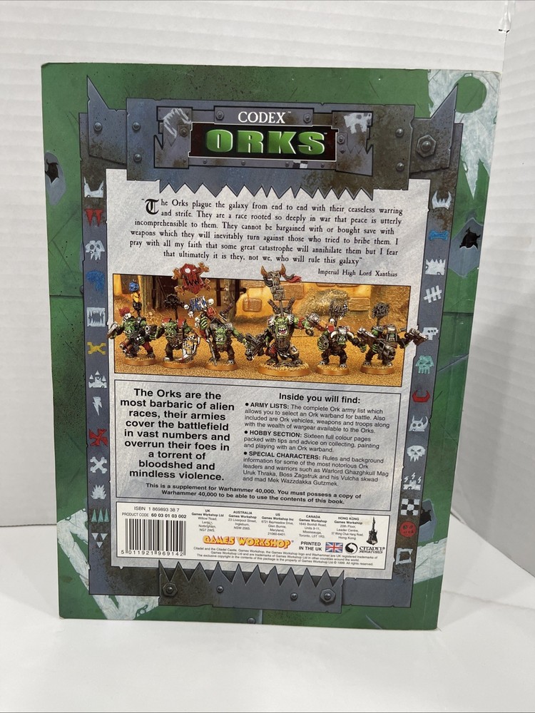 Warhammer 40K Orks Codex 40,000 1999 Army Lists Hobby Section Special Characters