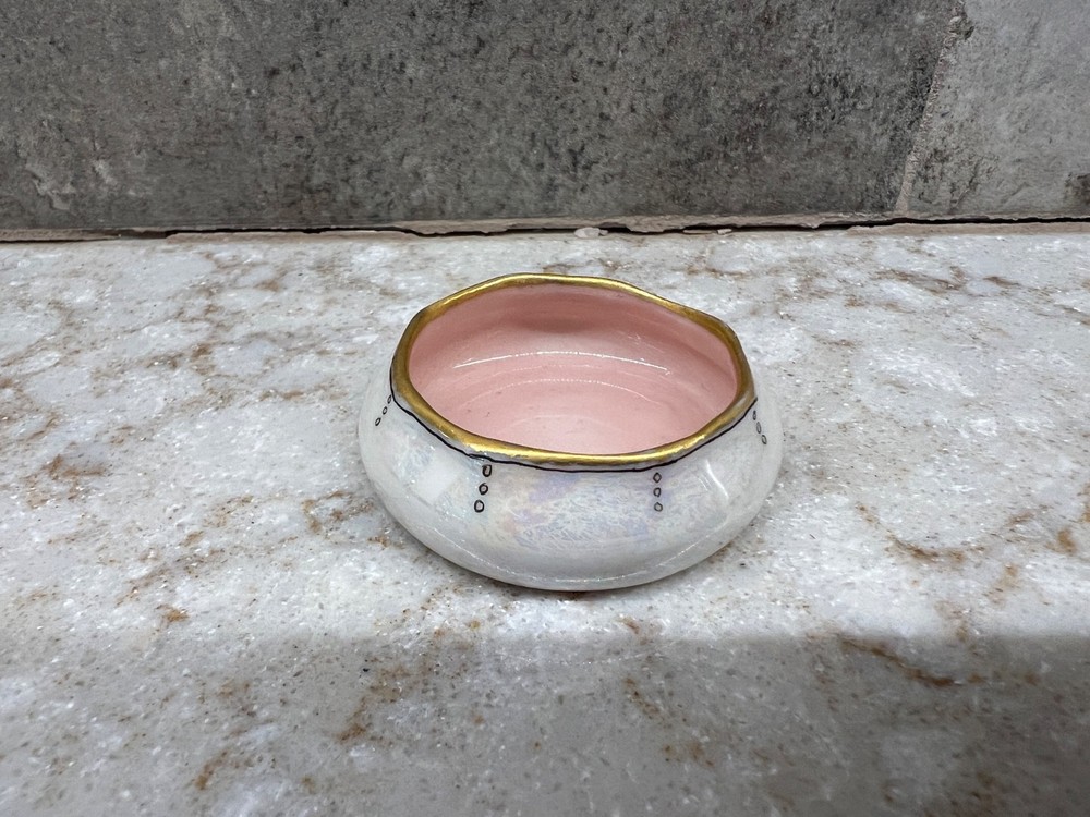 Vintage Belleek Willets Salt Cellar