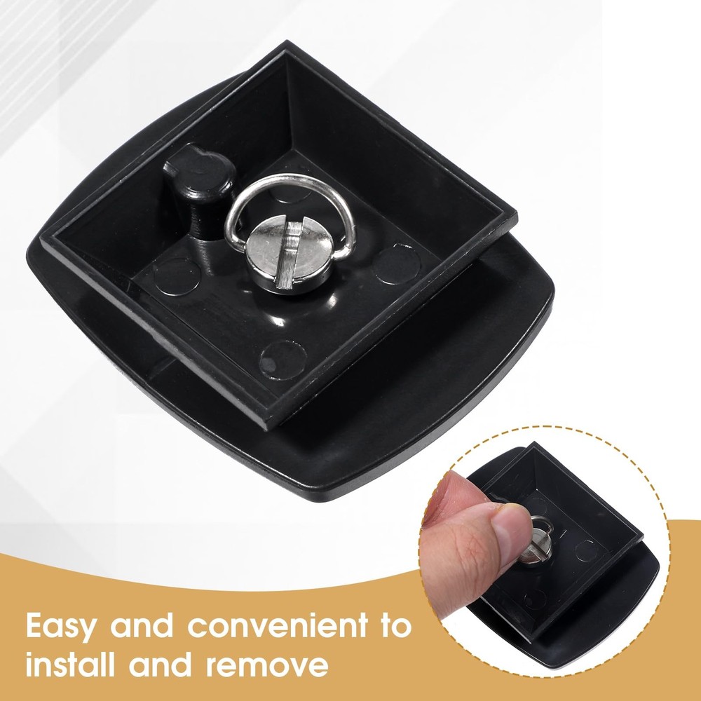 3PCS Universal 43x43mm Tripod Quick Release Plate, Camera Mount Black