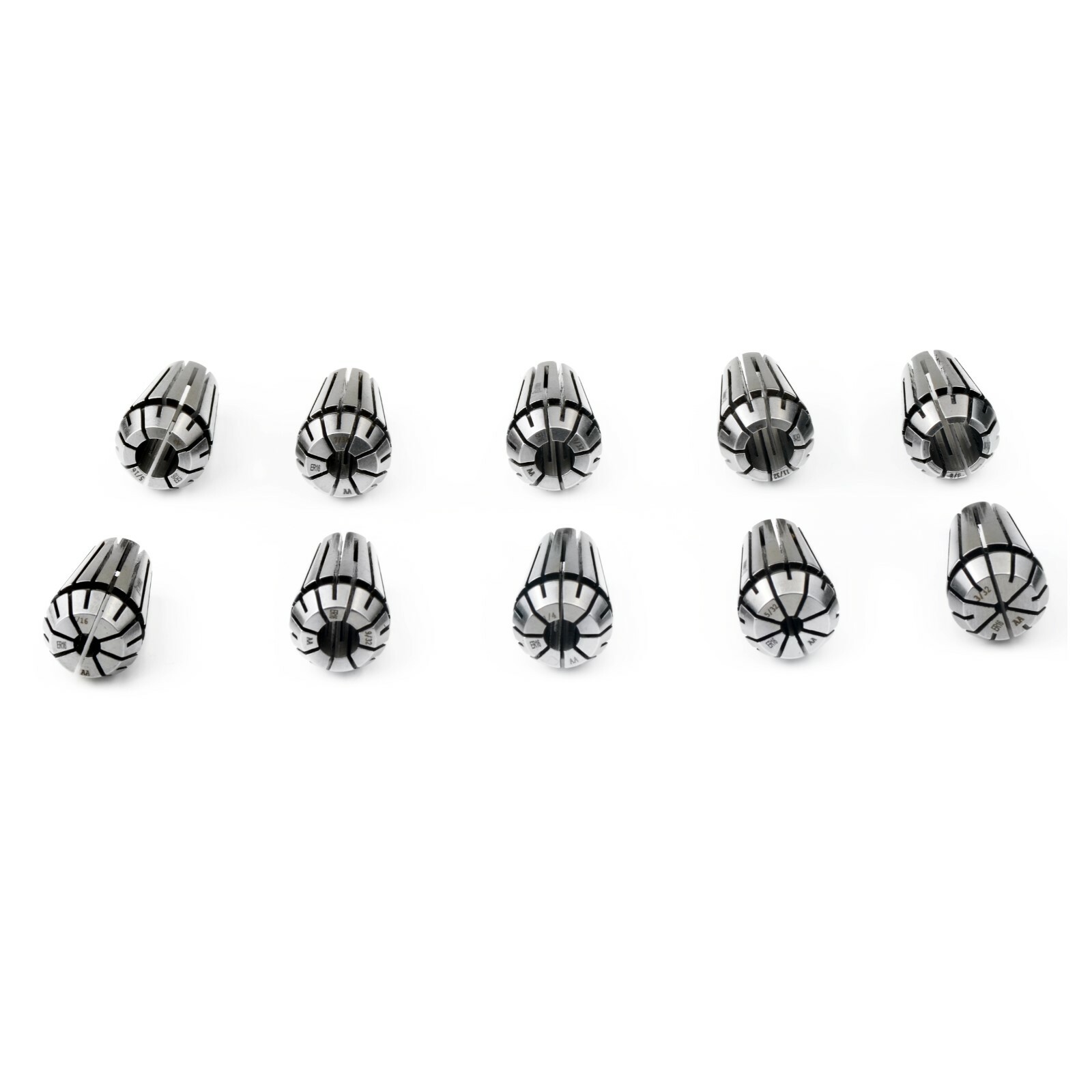 ULTRA PRECISION ER16 COLLET SET 3/32 TO 3/8" 10PCS TIR0.0002"/5μm CNC TOOLS