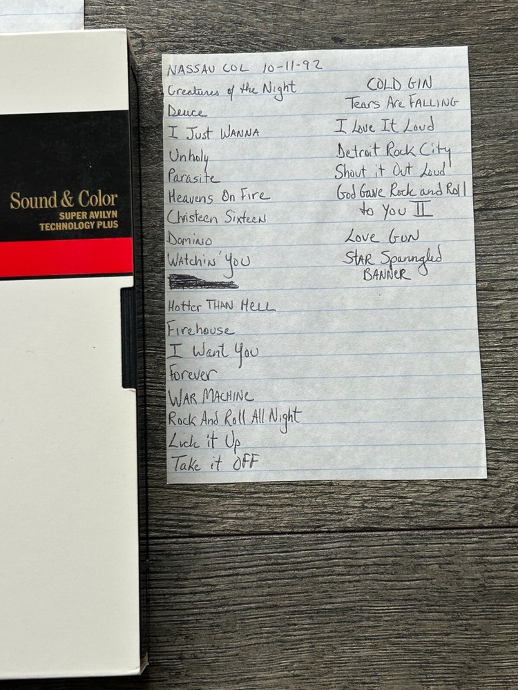 KISS VHS Video Tape Lot Revenge Concert Tour Ritz Nassau Allentown Vintage Kiss