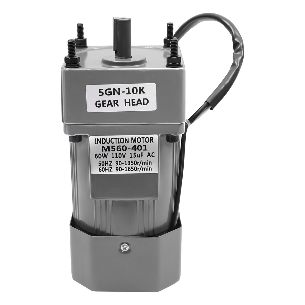 110V 60W AC Gear Motor Electric Variable with Speed Controller Single-phase 1:10