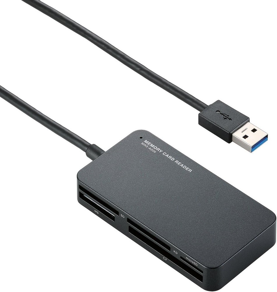 Elecom MR3-A006 USB 3.0 Memory Reader / Writer, Supports SD, microSD, MS, XD, CF