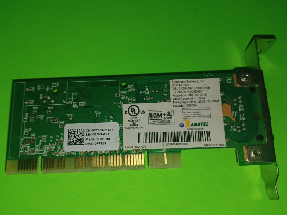 Conexant RD01-D850 PCI Data/Fax Modem