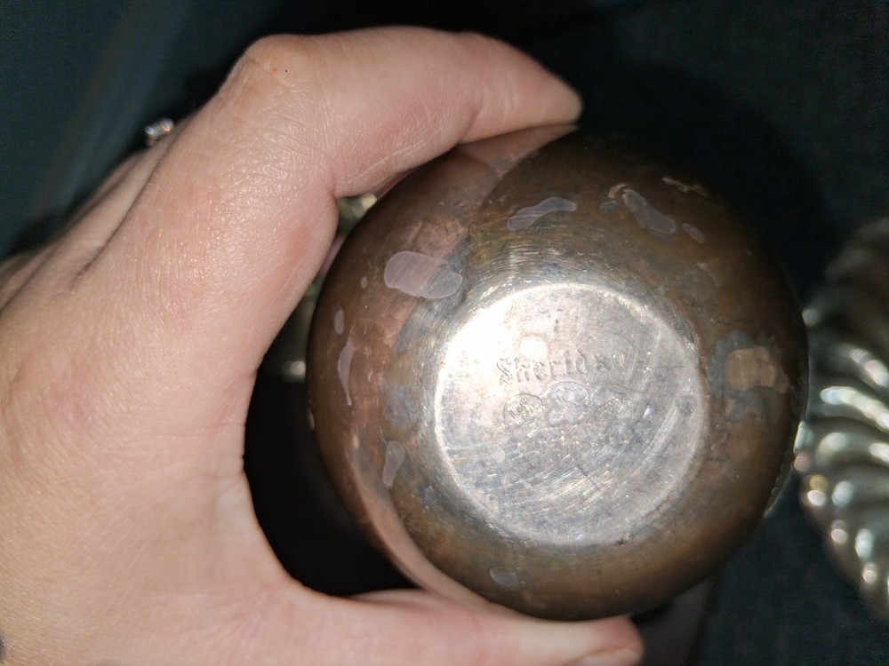 Sherdan Silver Plated Cup And Serving Dish