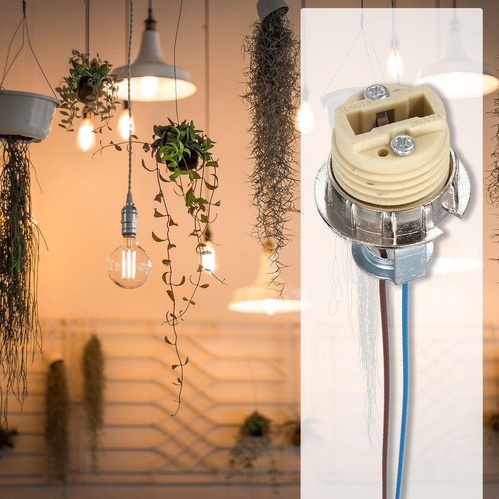 G9 Ceramic Base Socket, 10Inch 3Pcs - Halogen Bulb Base Ceramic Lamp Holder