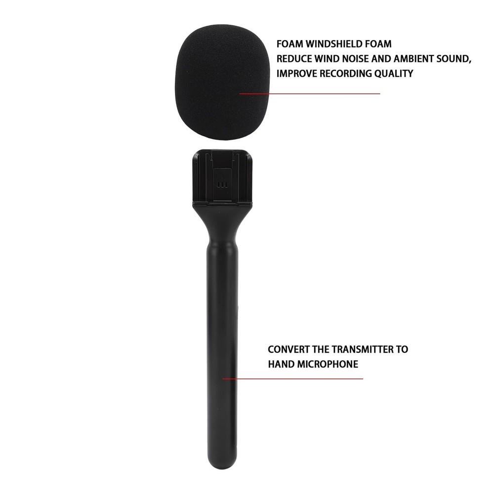 Handheld Microphone Interview Mounting Adapter with Windshield Foam, for Rode...