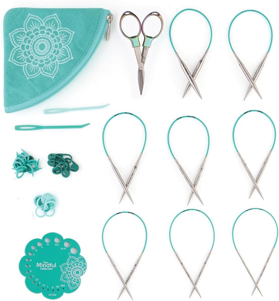the Mindful Collection Explore Fixed Circular Needles Set 10" (25Cm) | 8 US Size