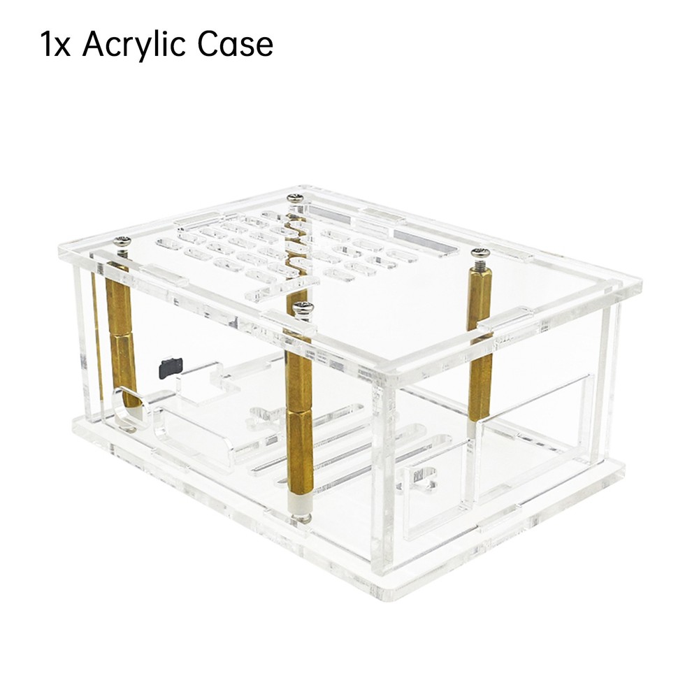 Raspberry Pi 5 PCI-E to M.2 Adapter Board Acrylic Box Adapter Case With Radiator