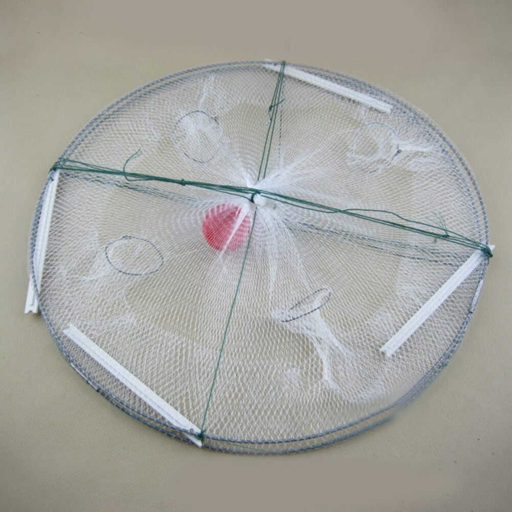 Foldable Fishing Bait Trap Crab Net Crawdad Shrimp Cast Dip Cage Fish Minnow US!