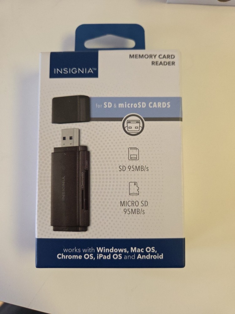 (4) Insignia USB-C USB to SD microSD Memory Card Reader PC MAC ios Android