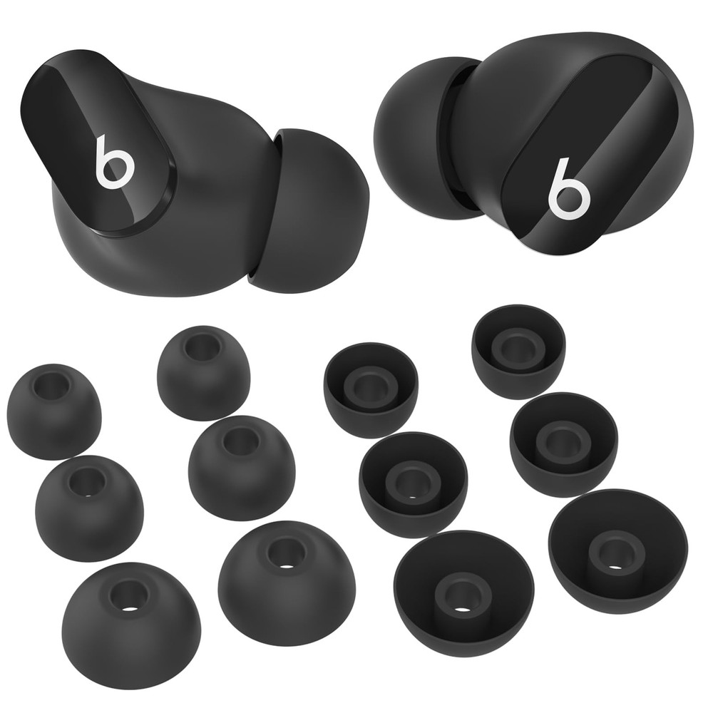 AhaStyle Ear Tips for Beats Studio large, 2 Large+2 Medium+2 Small, Black