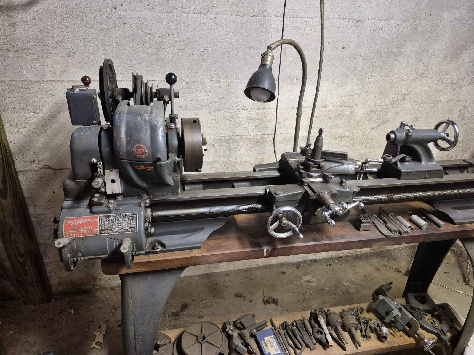 Atlas Engine Lathe Quick Change Gear Electric Manual with Accessories