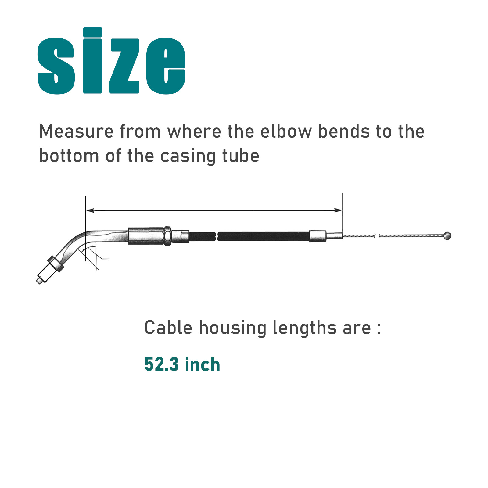 Harley 52.3" Steel Braid Throttle Cable for Softail Fat Boy Heritage 2000-2006