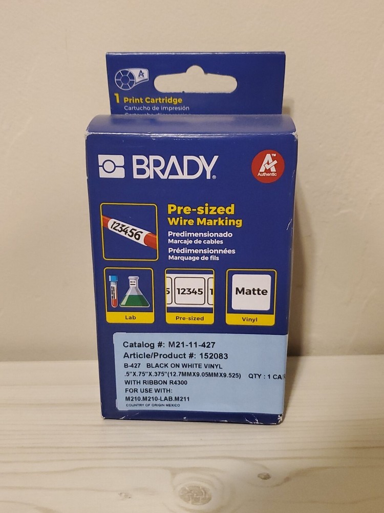 Brady Pre Sized Wire Marking