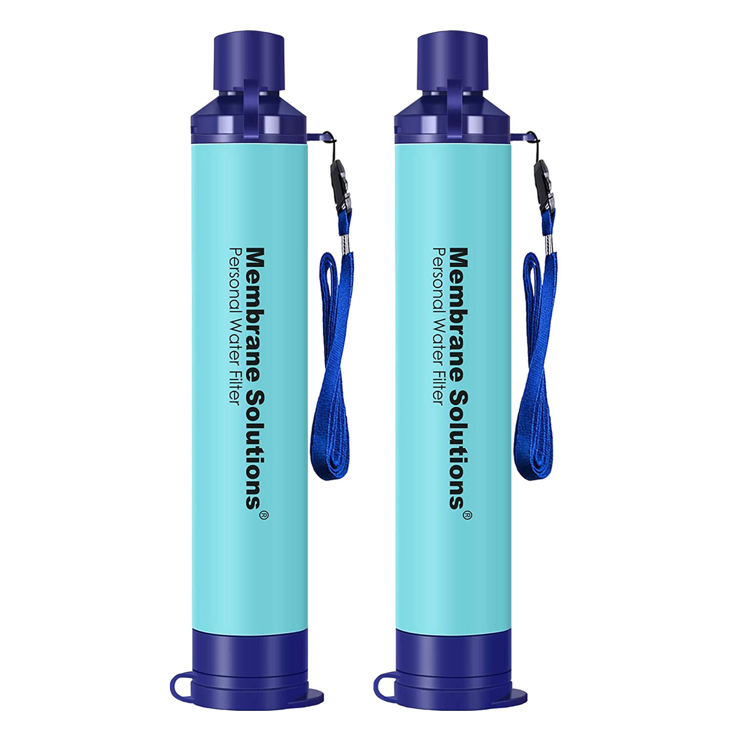 Personal Water Filter Straw Purifier 4-Stage,for Hiking Emergency Survival,2PACK