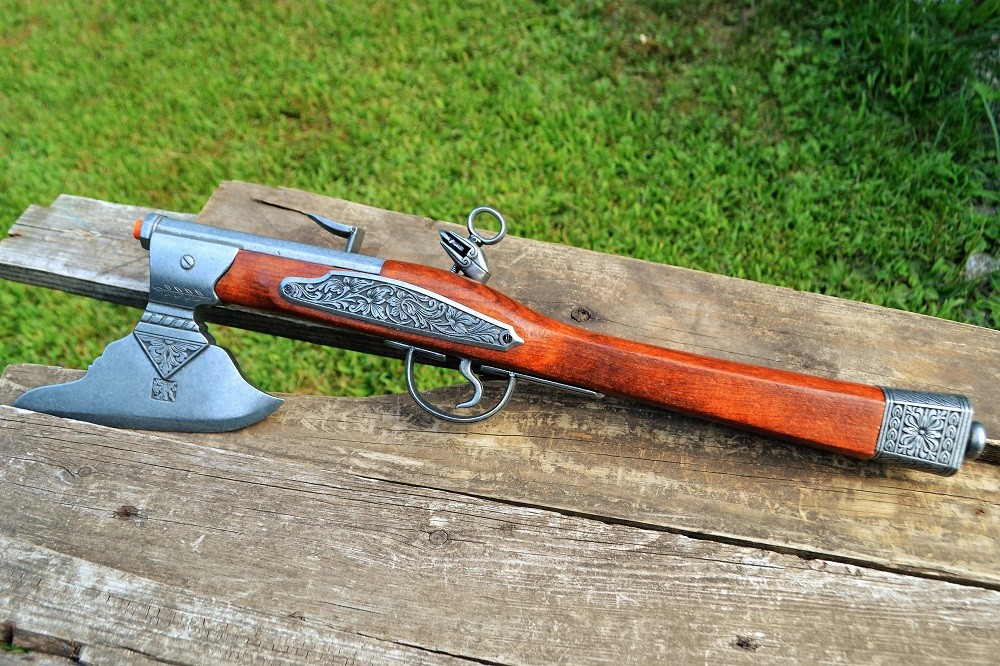 German 17th Century Flintlock Pistol Axe Combination - Pirate - Denix Replica