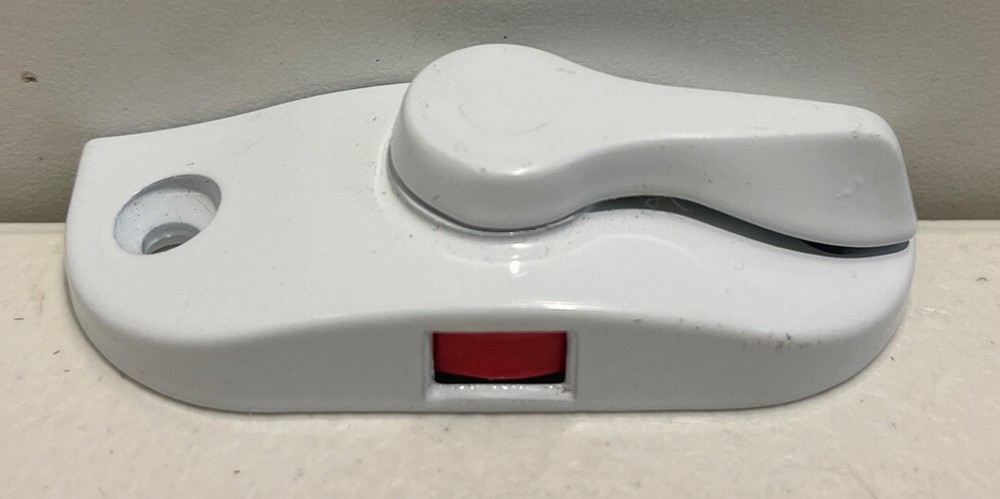 White Sash Lock Double Hung Window Latch Model 2A Red Indicator Replacement