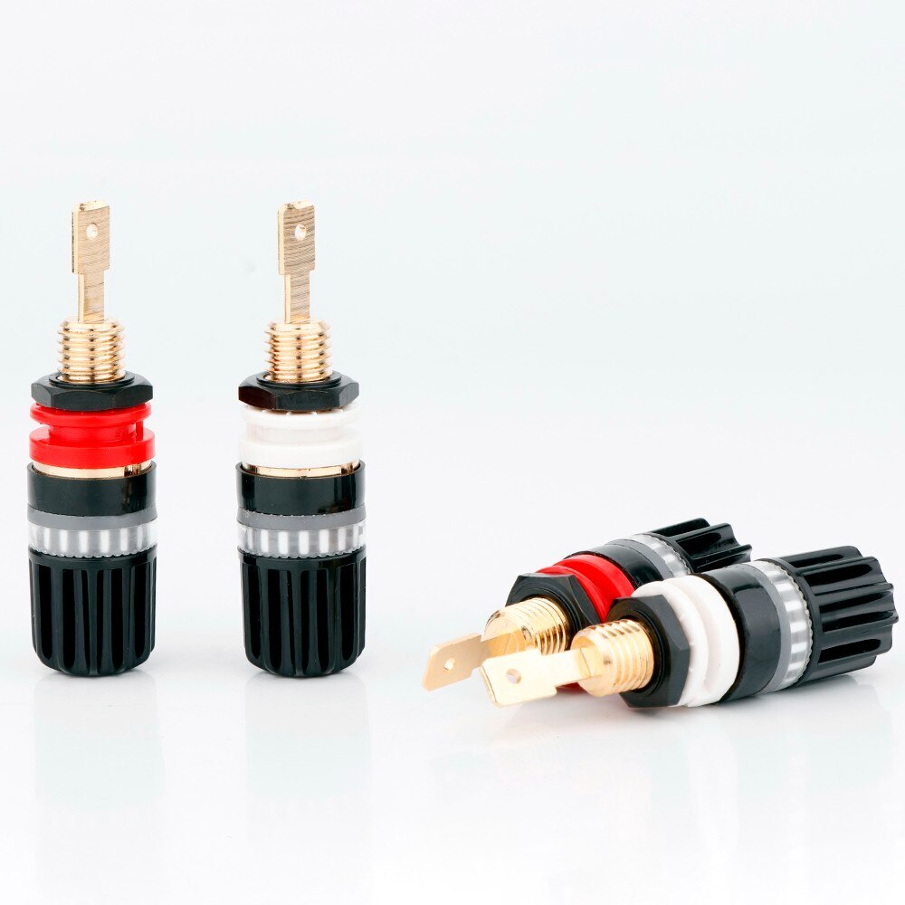 4PCS/Set Binding Post Audiophile Amplifier Speaker Terminal Cable Connector Plug