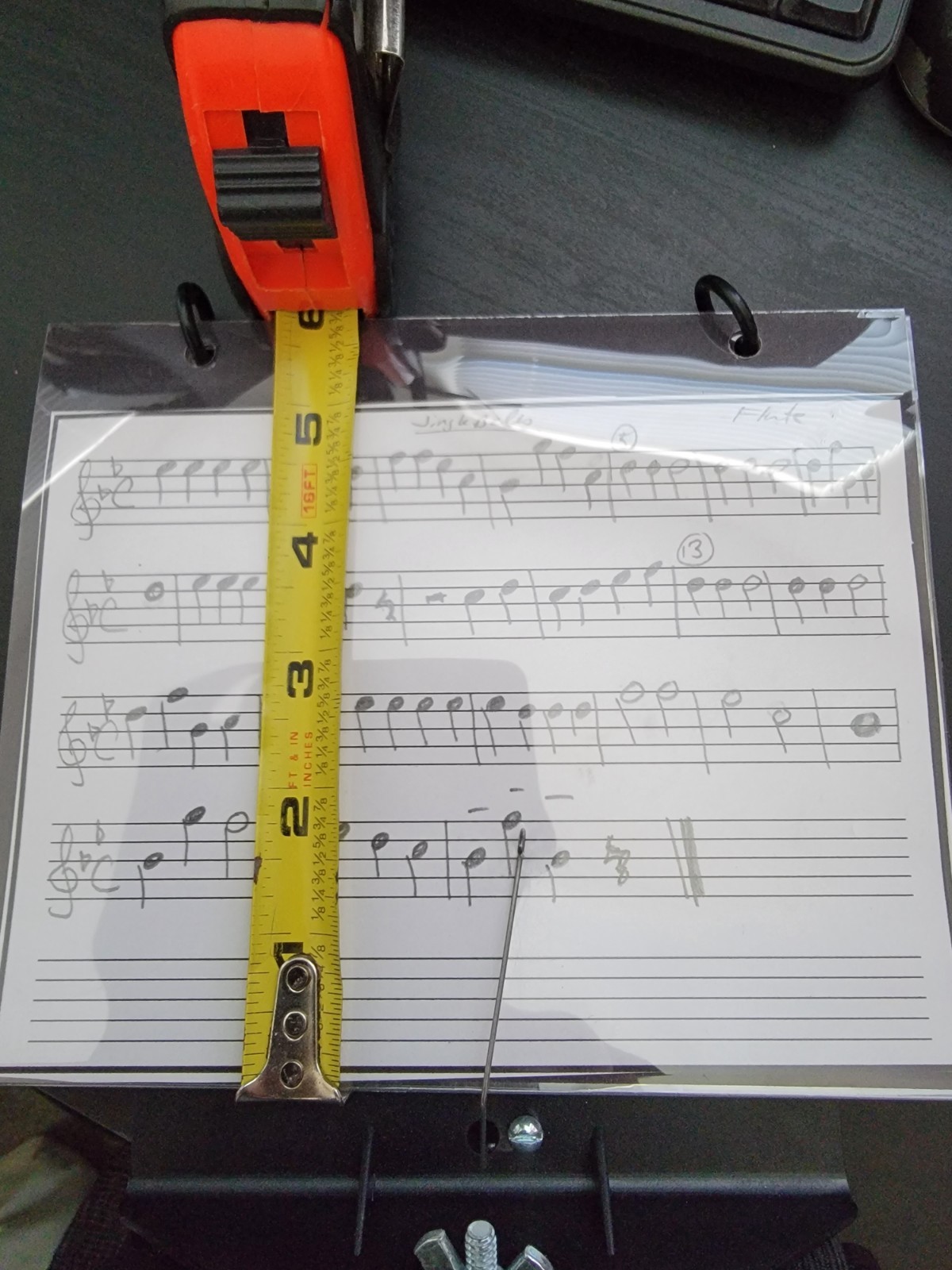 DEG Flutist's Friend Flute and Piccolo Marching Lyre HC225 Flutist Music Arm