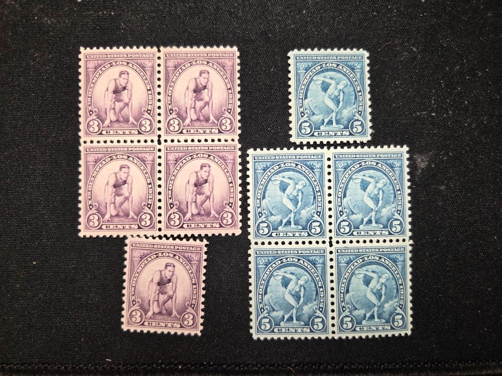 718-719 2 Plate Blocks + 2 Extra