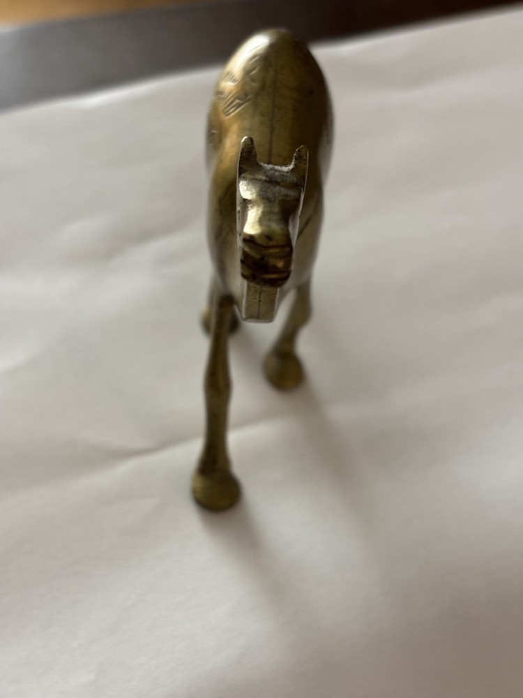 Vintage Middle Eastern Brass Lamp, Camel, Pitcher