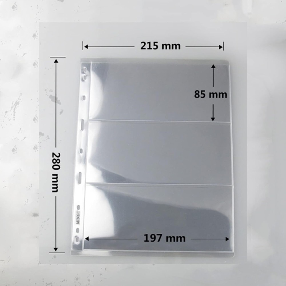 MUDOR Clear Stamp Pages for Album Binder, 1 Pocket Page Transparent