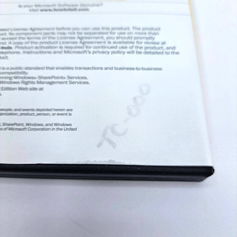 Microsoft Office Professional Edition 2003 CD Plus Booklet & Key