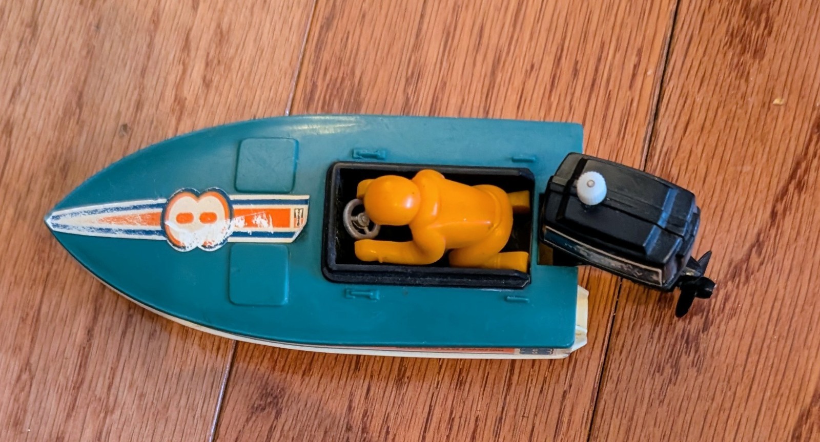 Vintage Tomy Mighty Motor Speed Boat Ocean Cup Race & Mercury Motor 1978