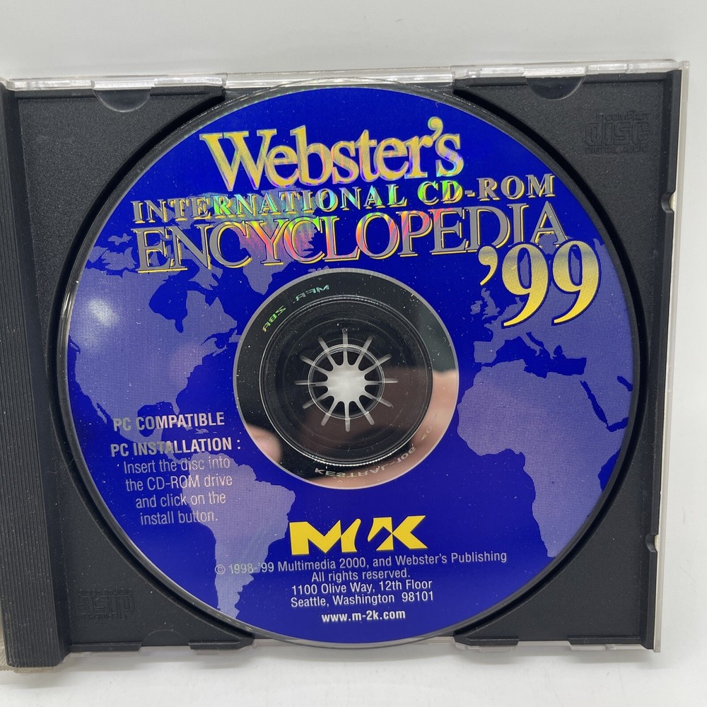 Webster International Encyclopedia Windows PC CD-ROM