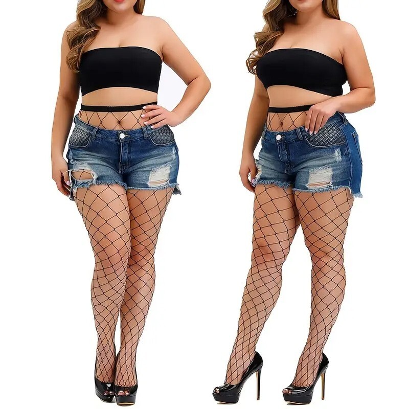 4 Variety Pack Women High Waist Pantyhose Fishnet Sheer Stockings Mesh Hosiery