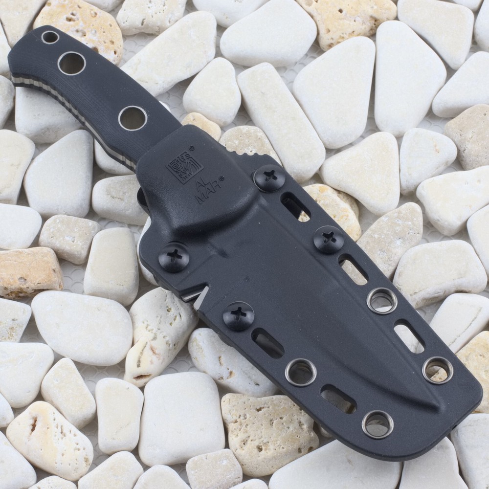 Al Mar S.E.R.E. Operator 30 Fixed Blade Knife Black G10 D2 Tool Steel
