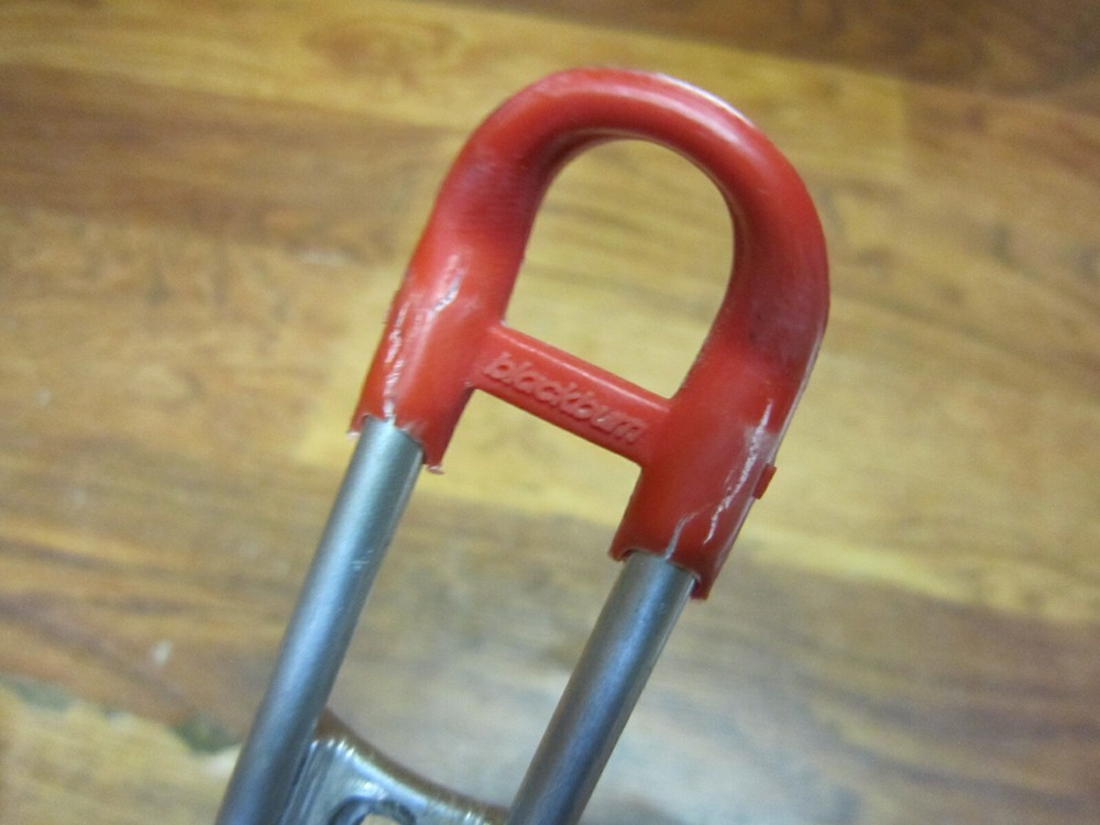 VINTAGE BLACKBURN WATER BOTTLE CAGE SET (2) - SILVER & RED