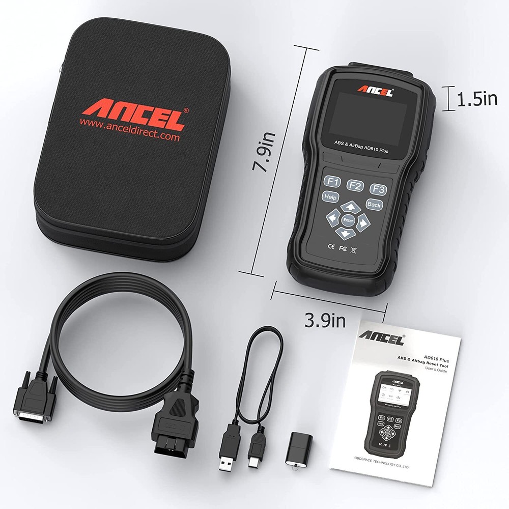 ANCEL AD610 PRO SRS OBD2 Code Reader ABS Bleeding SAS Reset Diagnostic Scan Tool
