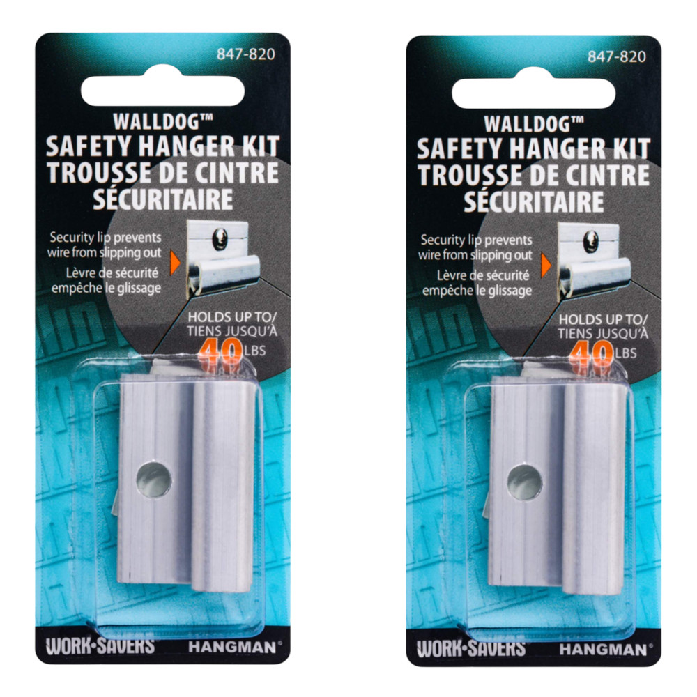 [2PK] Hangman Walldog Security Wire Hanger Kit, 40lb Capacity