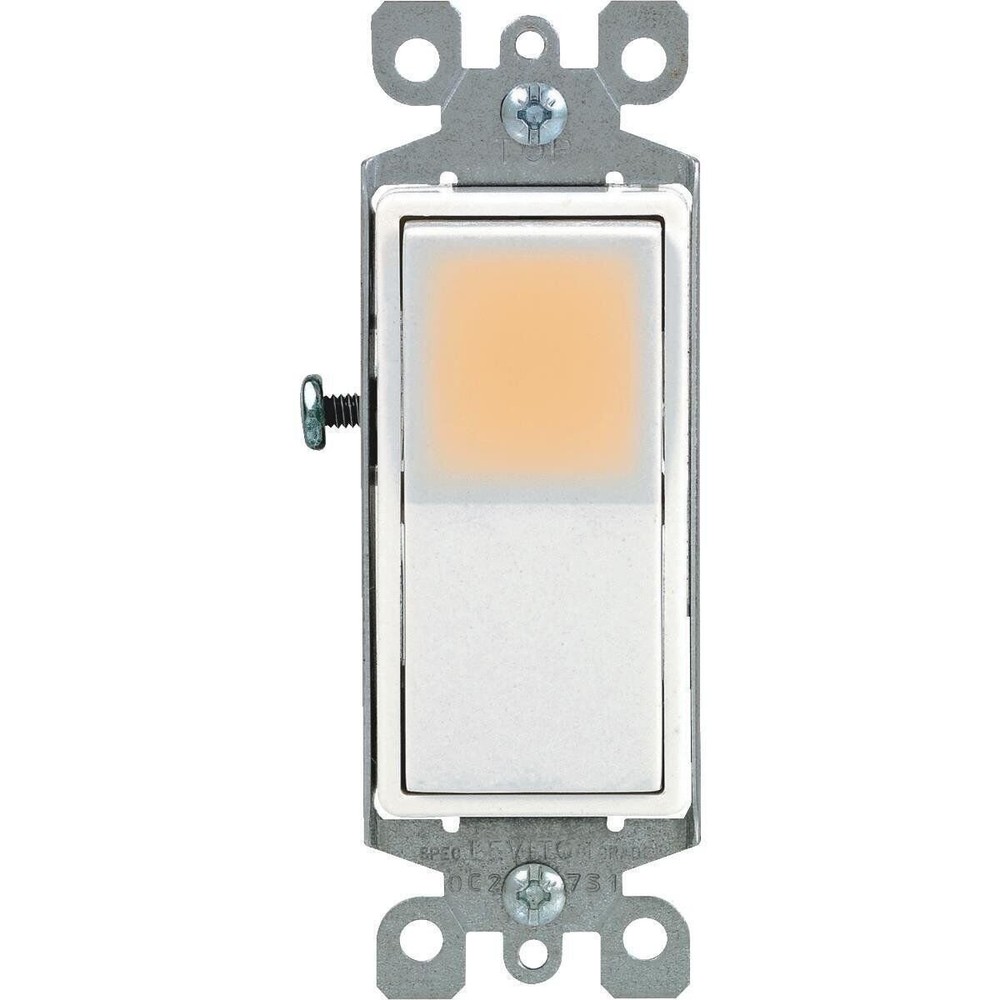 Leviton Wht 1Pole Grnd Switch